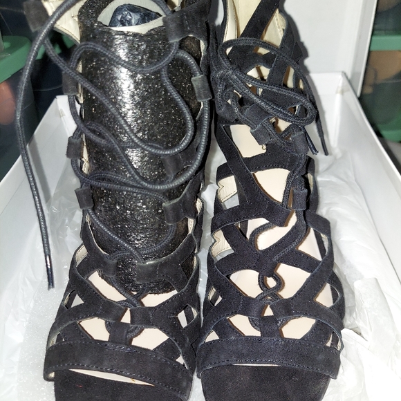 NWT 9west Authority Black Sandals - Picture 7 of 11